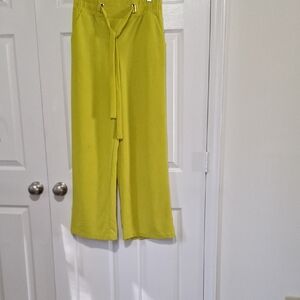 Bright Yellow Wide-Leg Pants